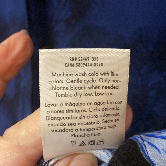 GEORGE l Men’s Short-Sleeve l Rayon l Button-down l Casual l Vibrant Blue l Sz L - Picture 10 of 13